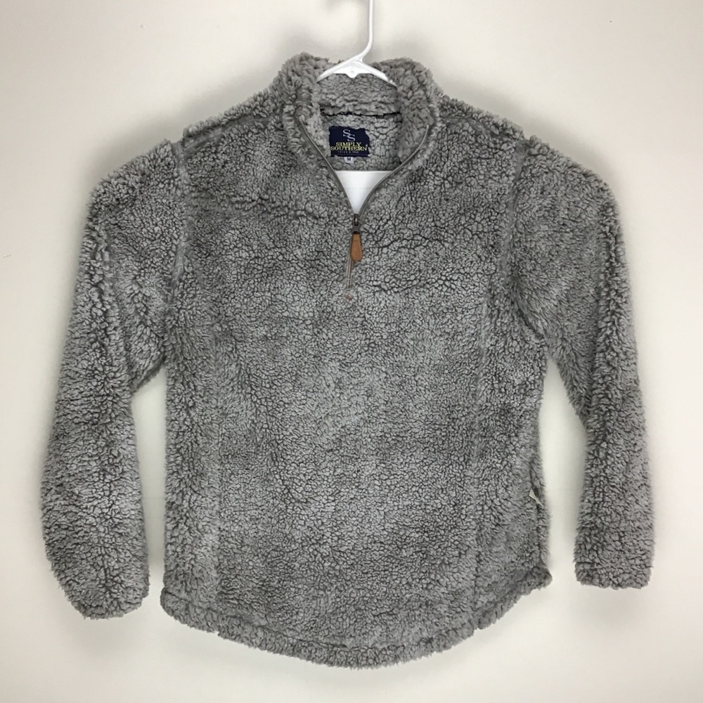 Simply Southern womens long sleeve quarter zip pullover jacket medium